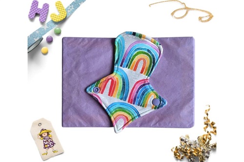 Click to order  7 inch Thong Liner Cloth Pad Rainbow Rows now